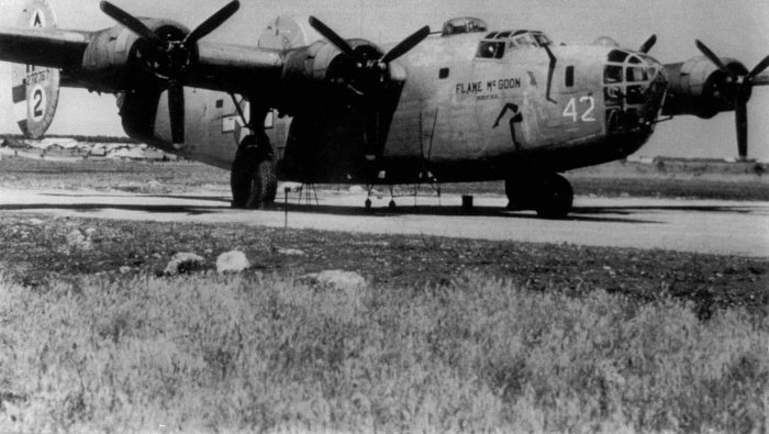 42-72767 B-24D Liberator 15AF 376BG512BS 42 Flame McGoon nose art right side Italy 1944 02
