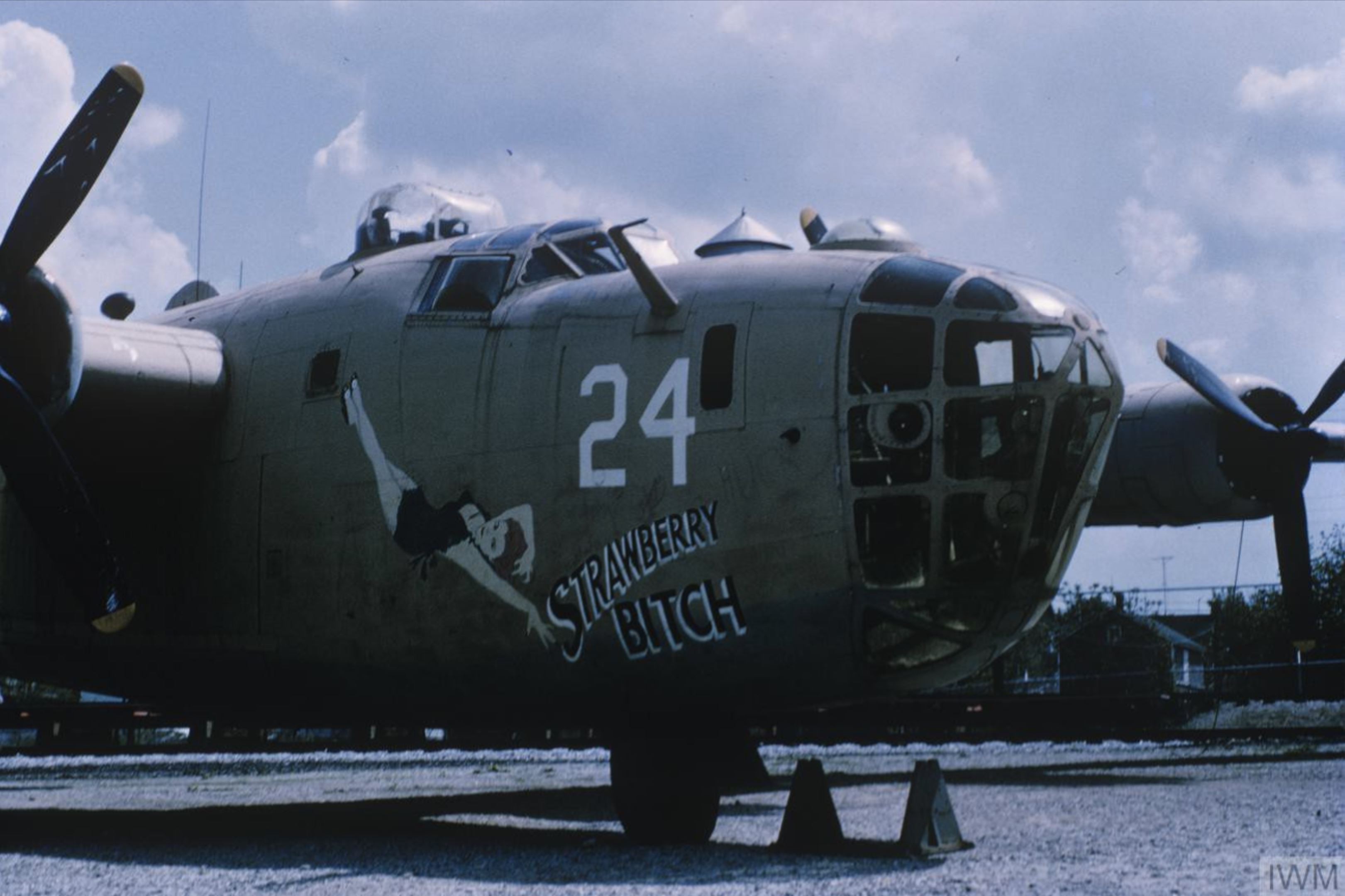 42-72843 B-24D Liberator 15AF 376BG512BS 24 Strawberry Bitch nose art FRE7567