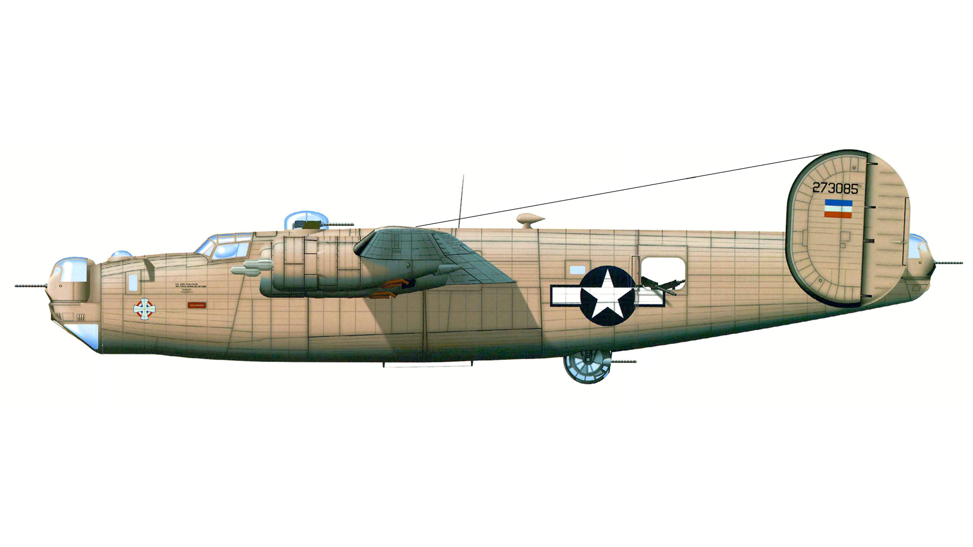 42-73085 B-24J Liberator 15AF 47BW 376BG with Yugoslav crews 1943 0A