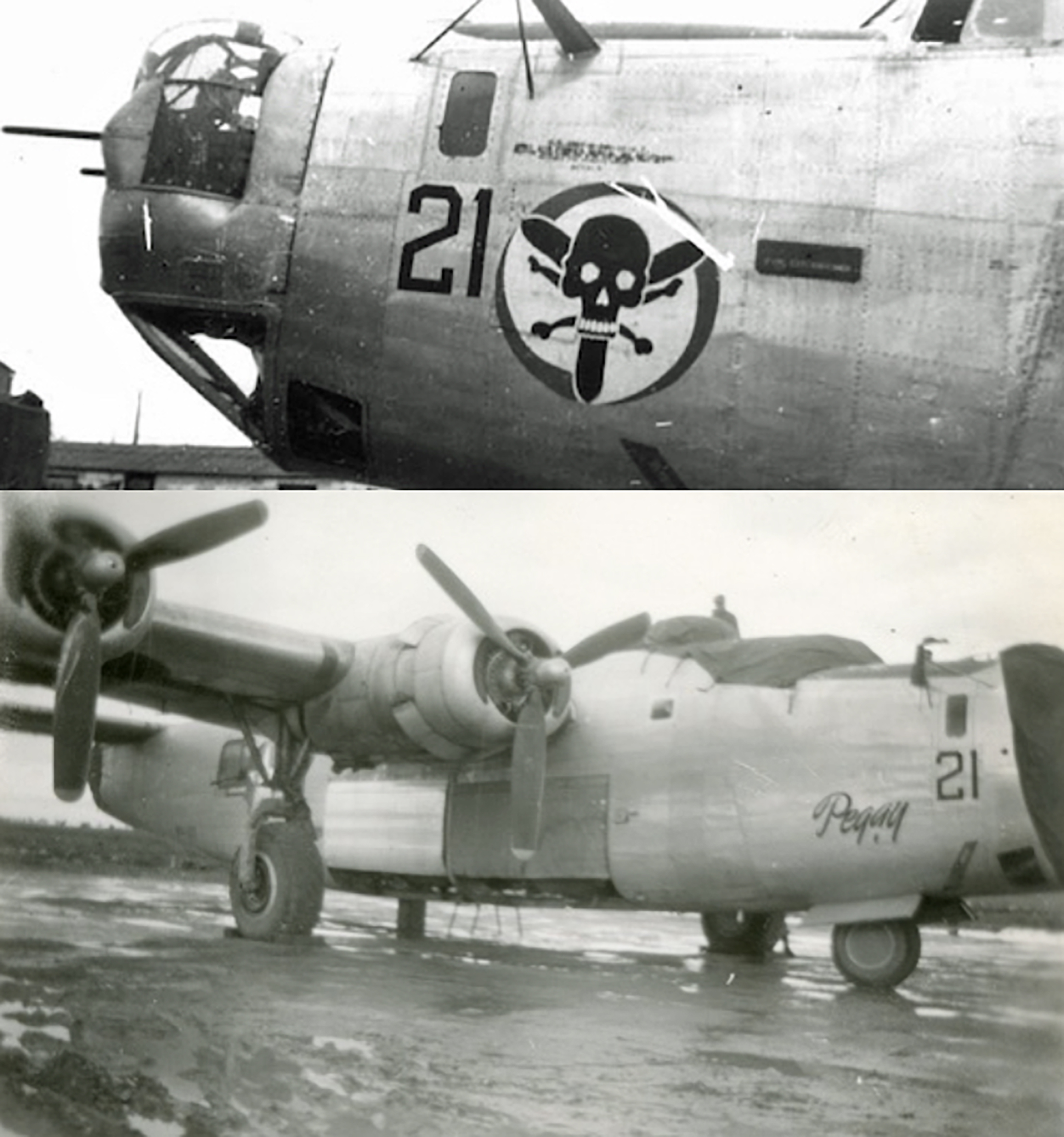 42-78400 B-24G Liberator 15AF 376BG512BS 21 Peggy lost on a mission to Vienna Austria 15th Jan 1945 01