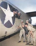 Asisbiz Consolidated B-24D Liberator 15AF 9AF 376BG514BS crew inspecting holes in their B-24 after a mission North Africa 1942 01