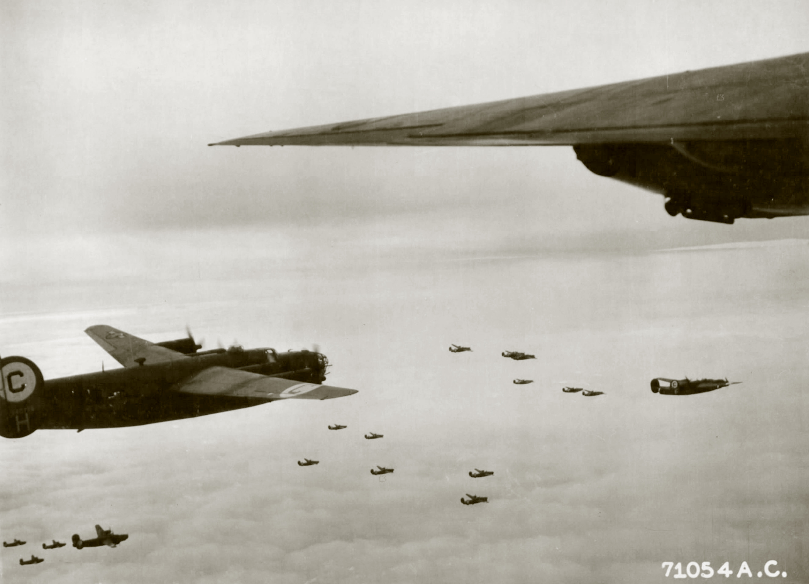 42-40776 B-24D Liberator 8AF 389BG564BS YOH Old Blister Butt during a mission over Europe 24th Nov 1944 01