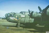 Asisbiz 42 40506 B 24D Liberator 8AF 389BG566BS RRA+ Fightin' Sam nose art left side at Hethel FRE6475