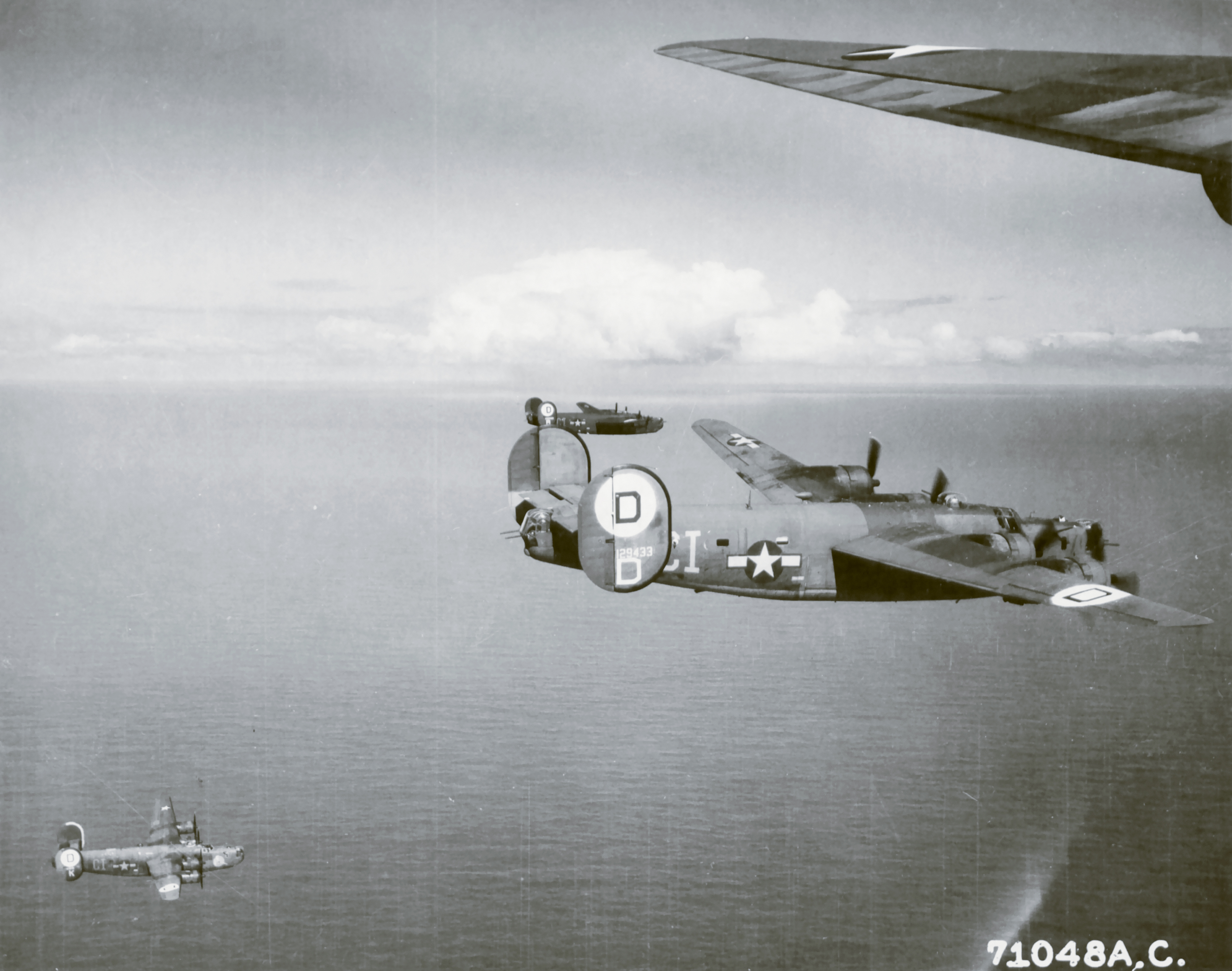 41-29131 B-24H Liberator 8AF 392BG576BS CIK Flying Patch (L) with CID and CIB crossing the English Channel 24th Nov 1944 01