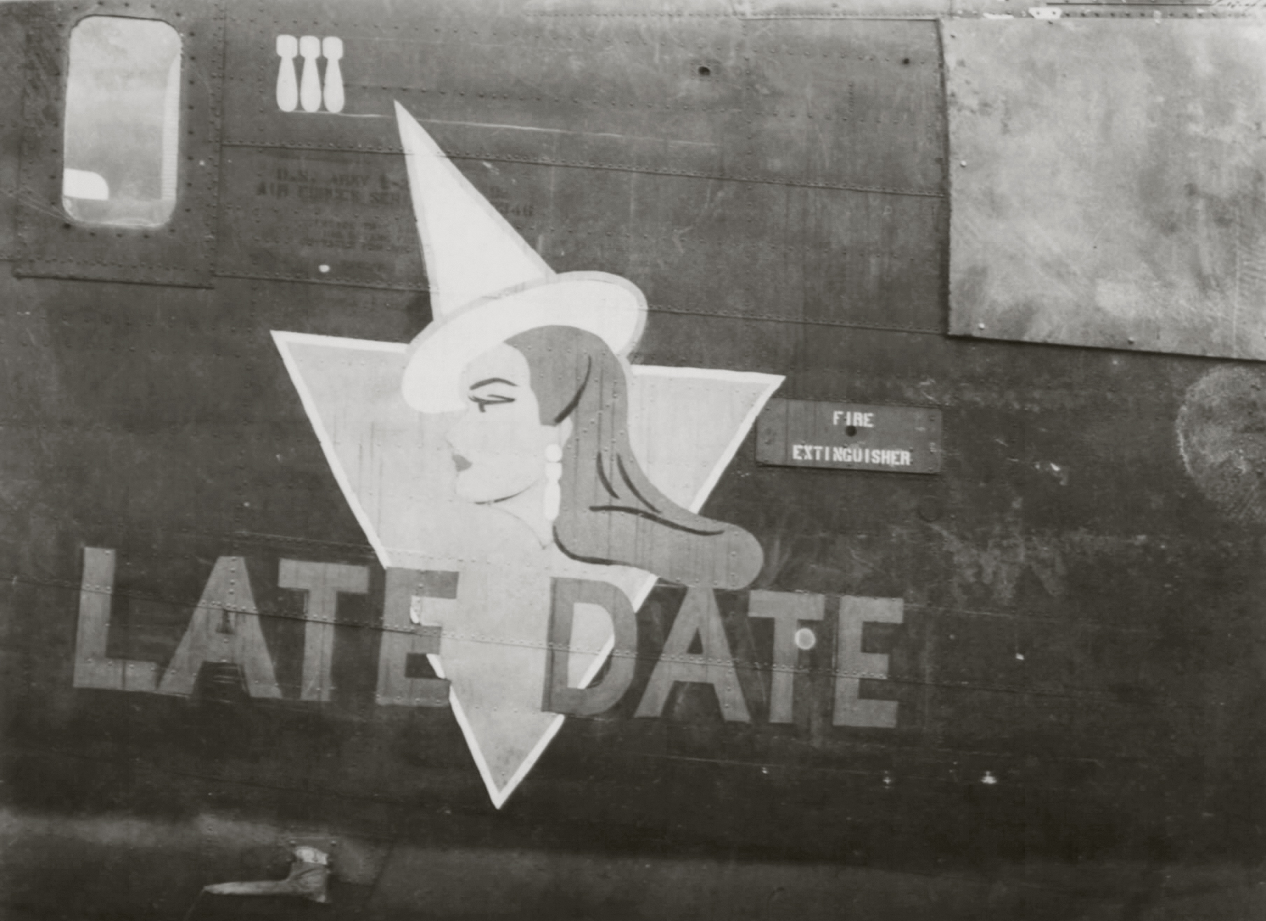 42-100346 B-24J Liberator 8AF 392BG576BS CIP Late Date nose art left side 01