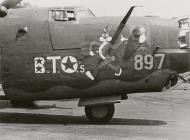 Asisbiz 42-94897 B-24H Liberator 8AF 392BG579BS GCE Big Time Operator nose art right side England 01