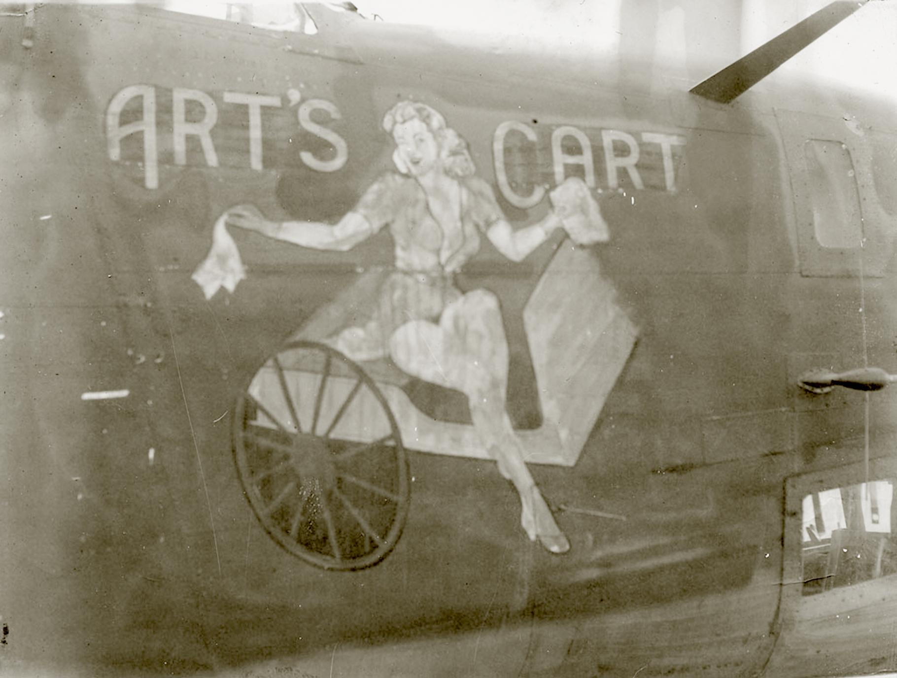 42-40896 B-24D Liberator 5AF 43BG63BS Arts Cart nose art right side 01