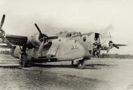 Asisbiz 42-95291 B-24H Liberator 8AF 445BG703BS RNL Thumper nose damage 13th Sep 1944 FRE8107