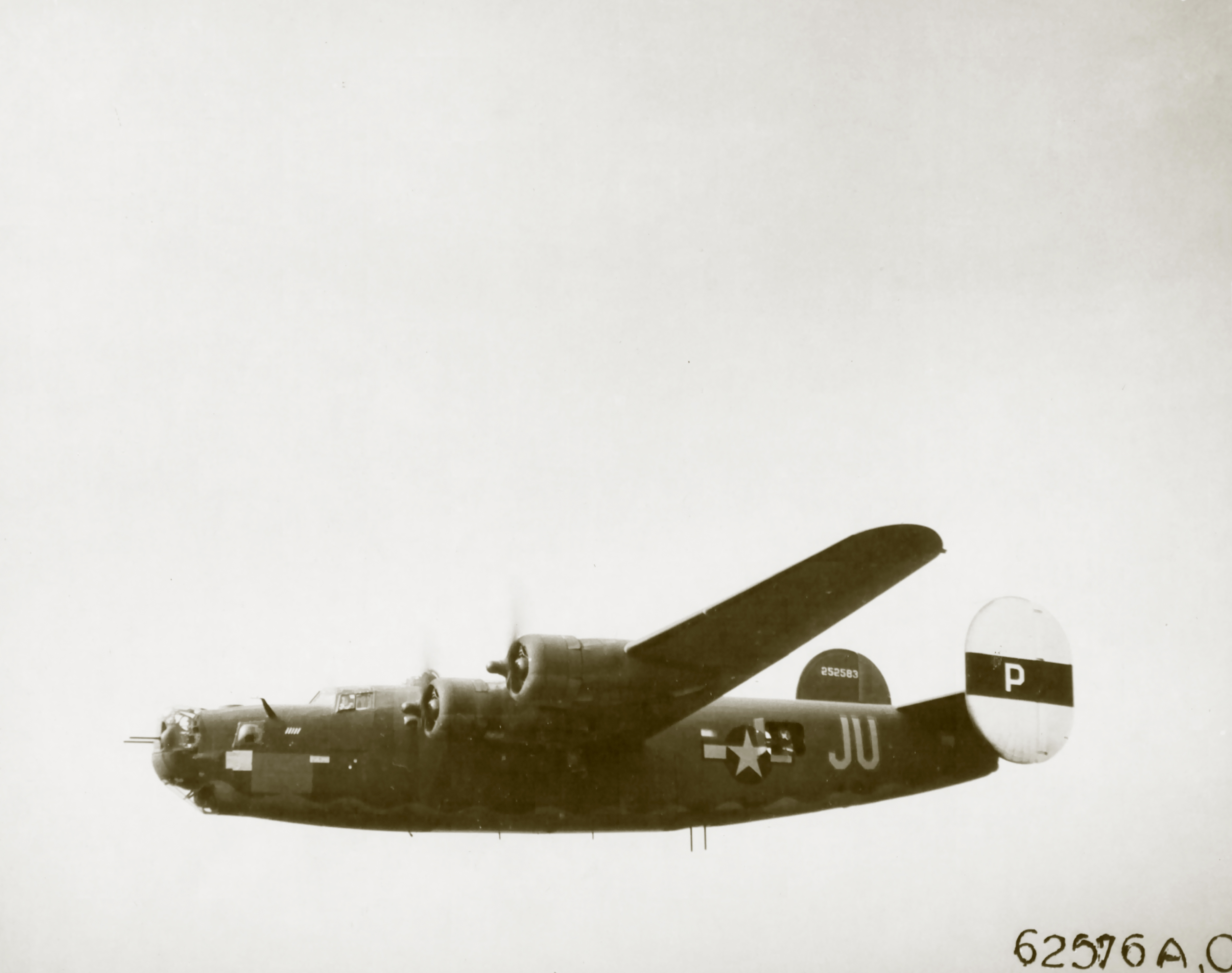 42-52583 B-24H Liberator 8AF 446BG707BS JUP returning to its base in England 01