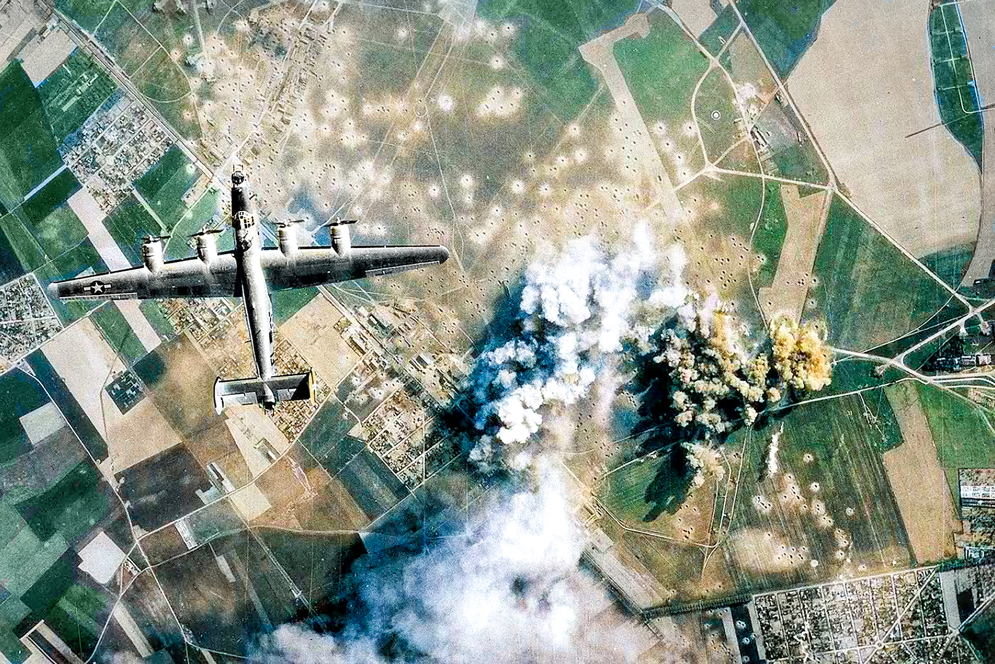42-95390 B-24H Liberator 8AF 446BG705BS JUJ Rough Buddy over Orly Airfield near Paris 24th May 1944 02