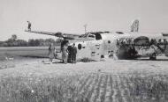 Asisbiz 41-28958 B-24H Liberator 8AF 448BG713BS IGI Little Jo belly landed 01