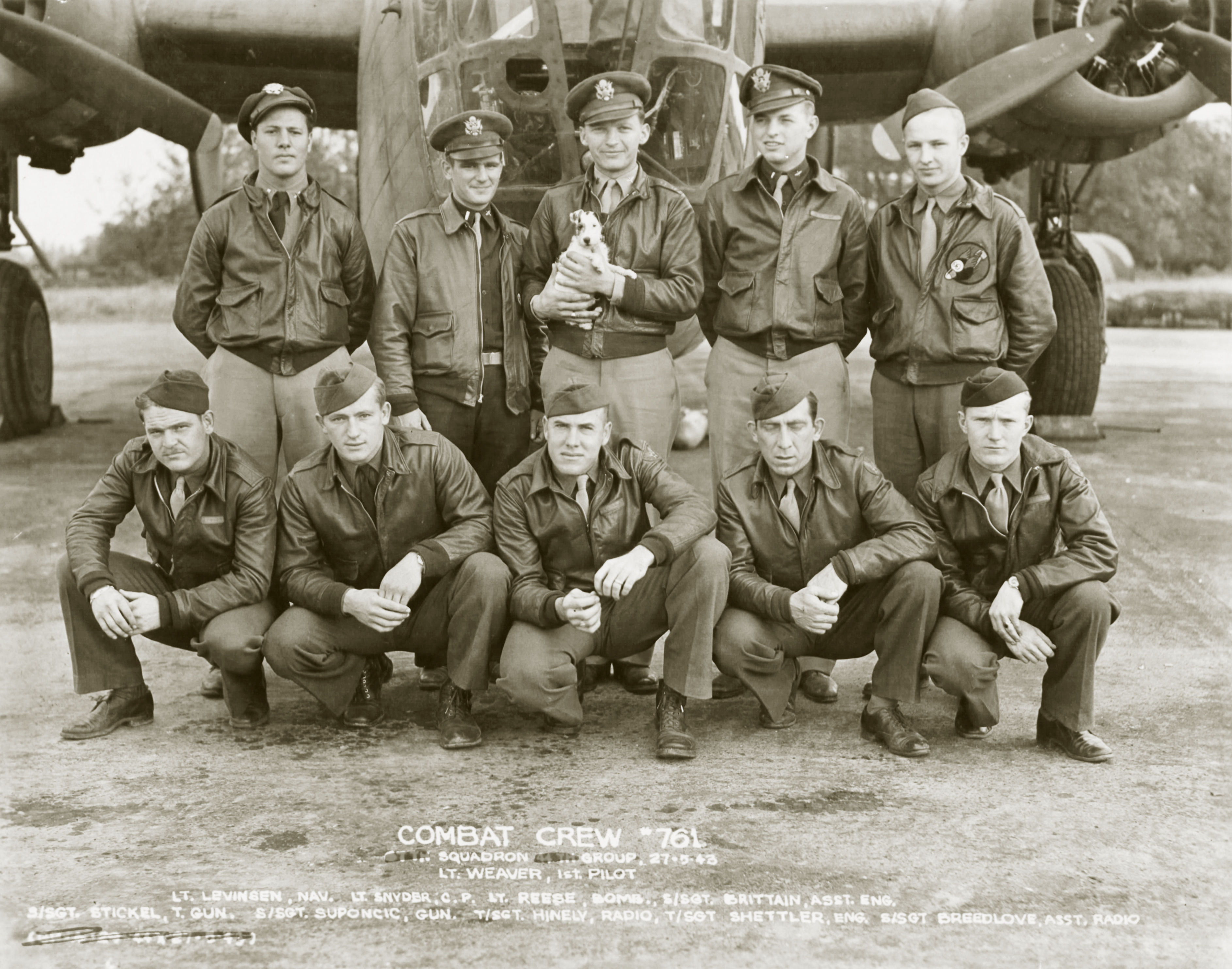 42-63761 B-24D Liberator 8AF 44BG67BS D Li'l Abner the Weaver crew England 13th Sep 1943 01