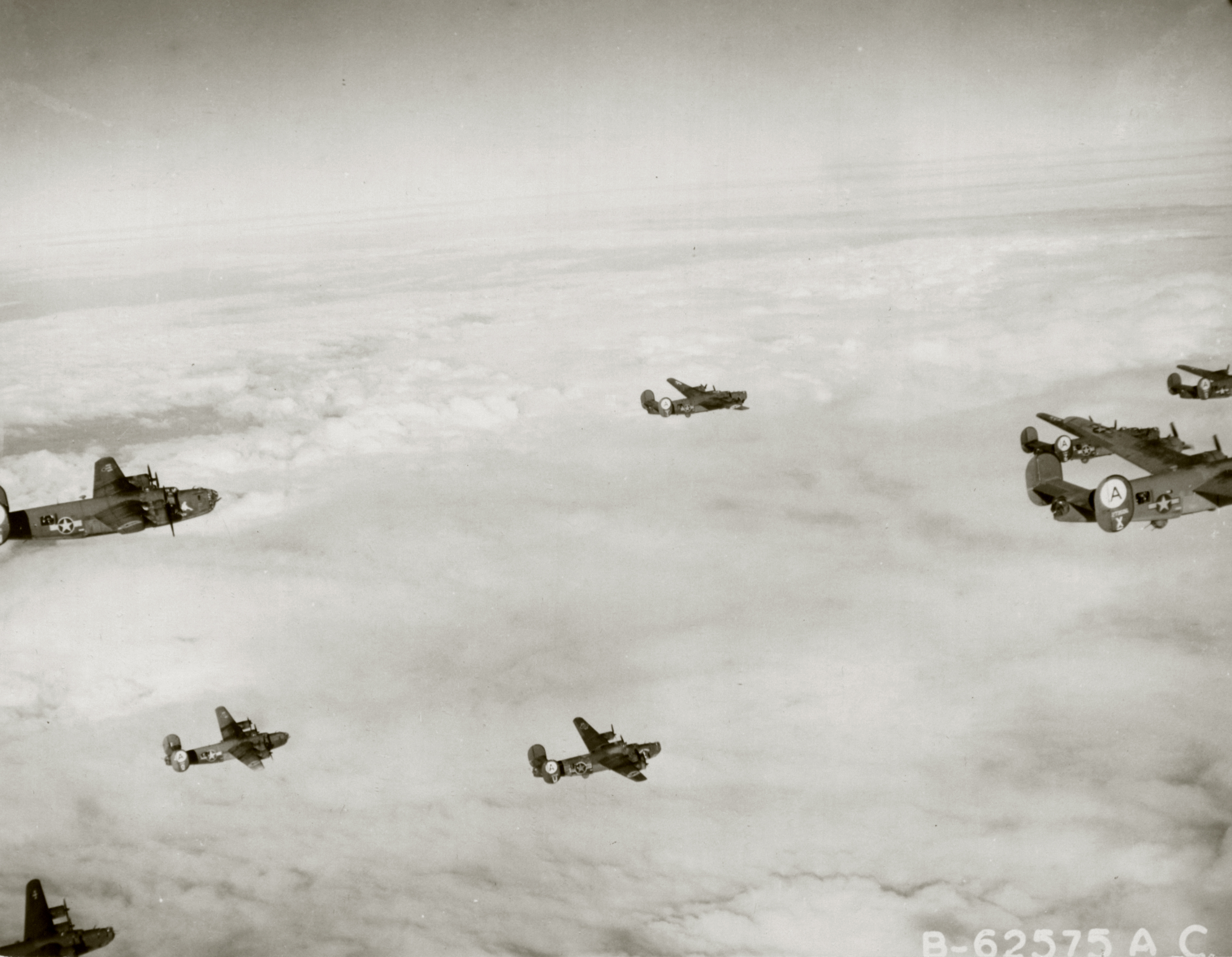 42-63962 B-24D Liberator 8AF 44BG506BS GJW Princess enroute to the drop zone 24th Nov 1944 01
