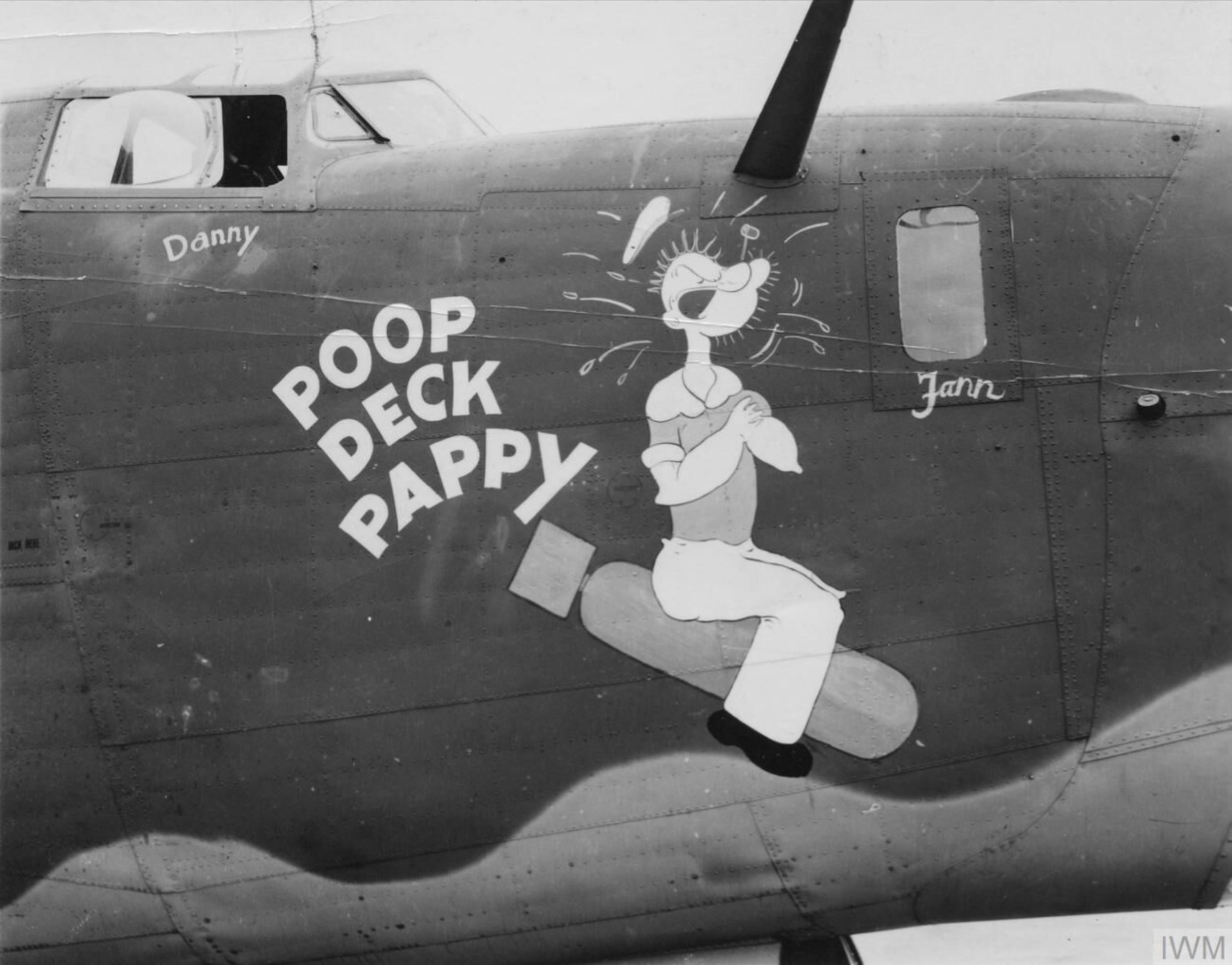 42-7521 B-24H Liberator 8AF 44BG67BS B Poop Deck Pappy nose art right side FRE3432
