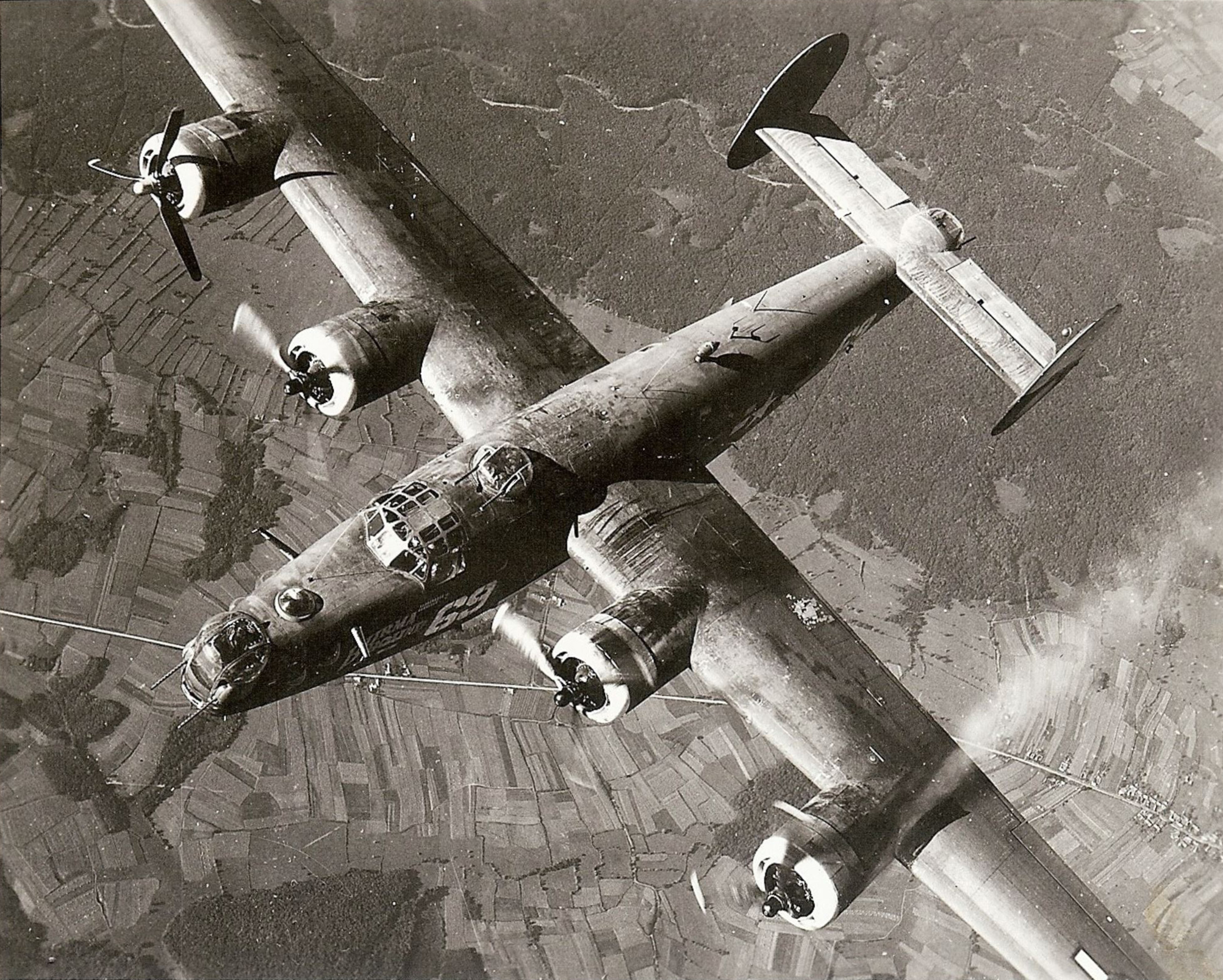 41-28861 B-24H Liberator 15AF 451BG725BS 69 Burma Bound over Germany 15th Nov 1945 02