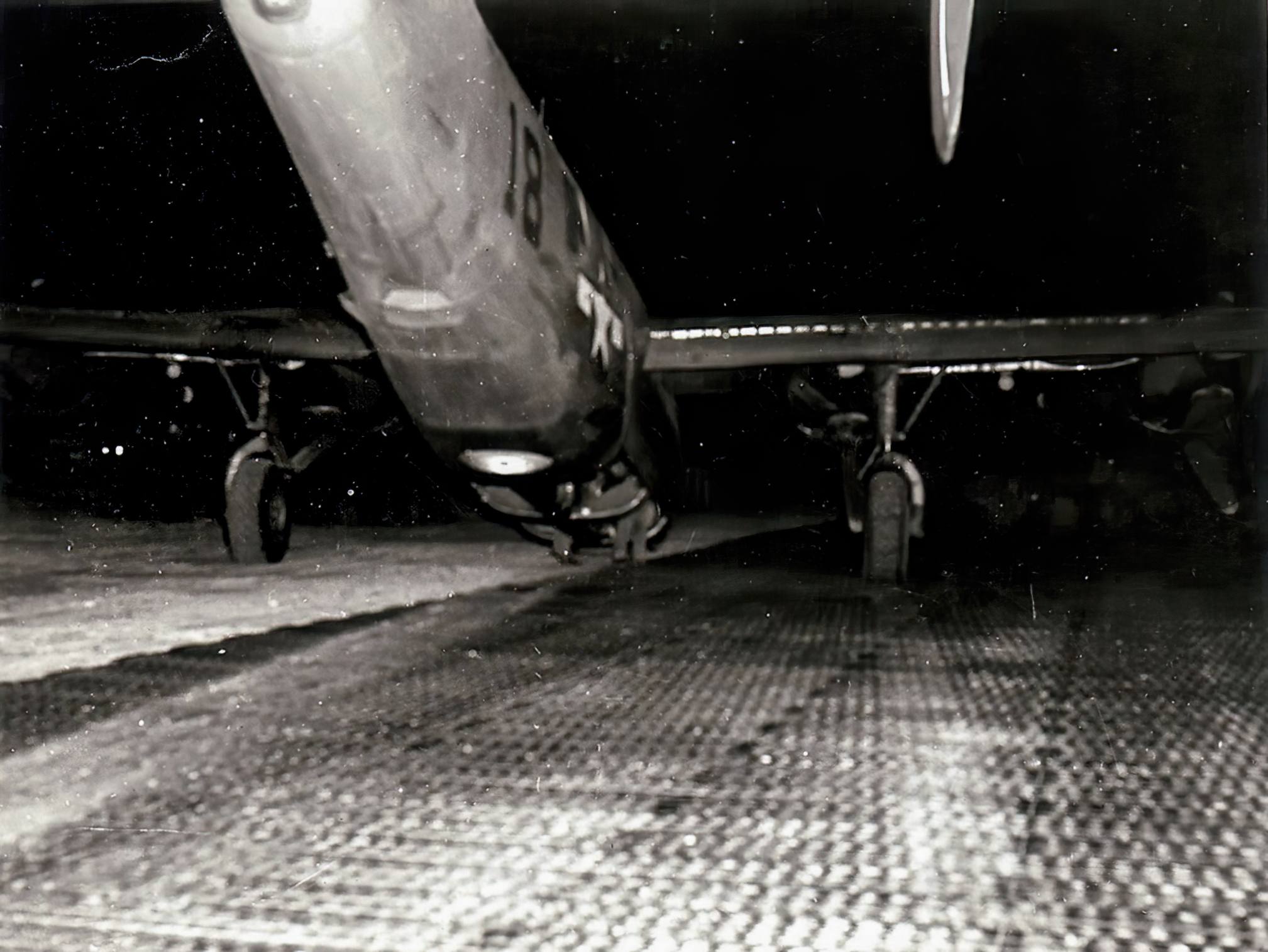 42-51674 B-24J Liberator 15AF 451BG727BS 18 Bottoms Up landing mishap 01