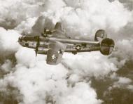 Asisbiz 42-95379 B-24H Liberator 15AF 451BG725BS 35 Extra Joker being shot down by a Fw 190A over Austria 4th Sep 1944 04