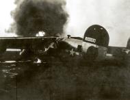 Asisbiz 44-49659 B-24L Liberator 15AF 451BG726BS 46 The RIP crash landed and on fire 01