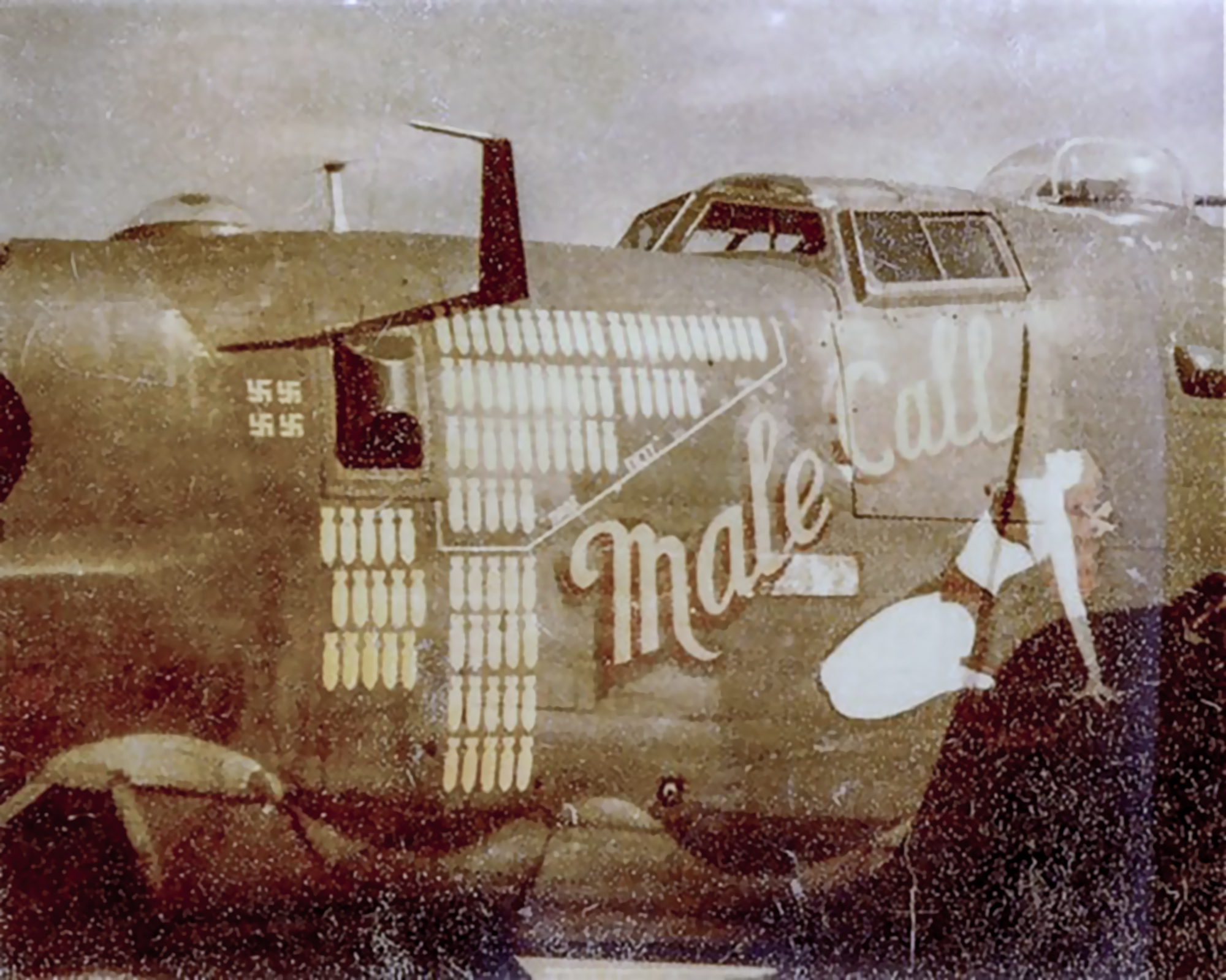 42-52154 B-24H Liberator 8AF 453BG734BS E8G Male Call flown by Hollywood actor James ‘Jimmy’ Stewart 01