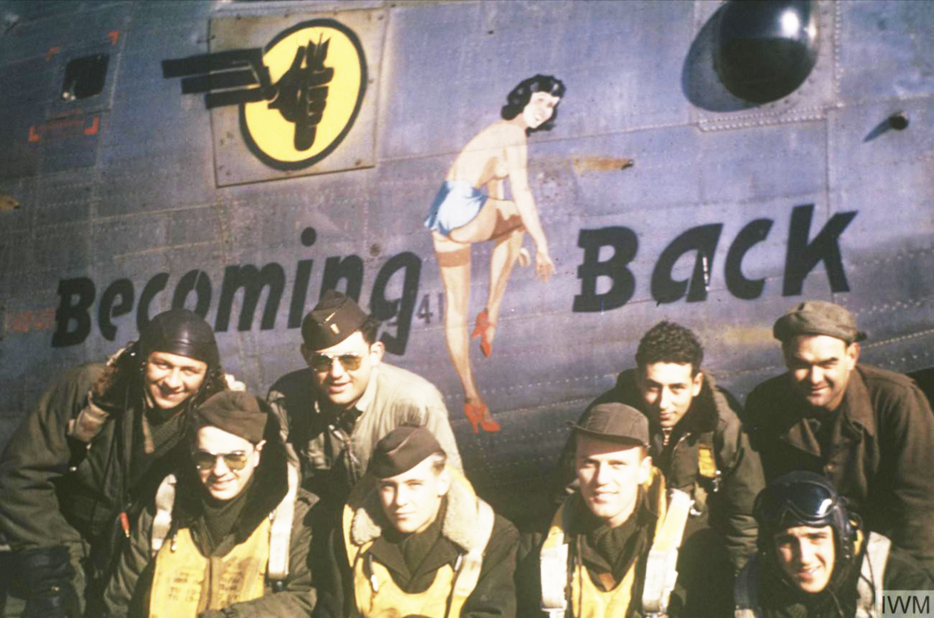 44-10575 B-24J Liberator 8AF 453BG735BS H6T Becoming Back with crew FRE6657
