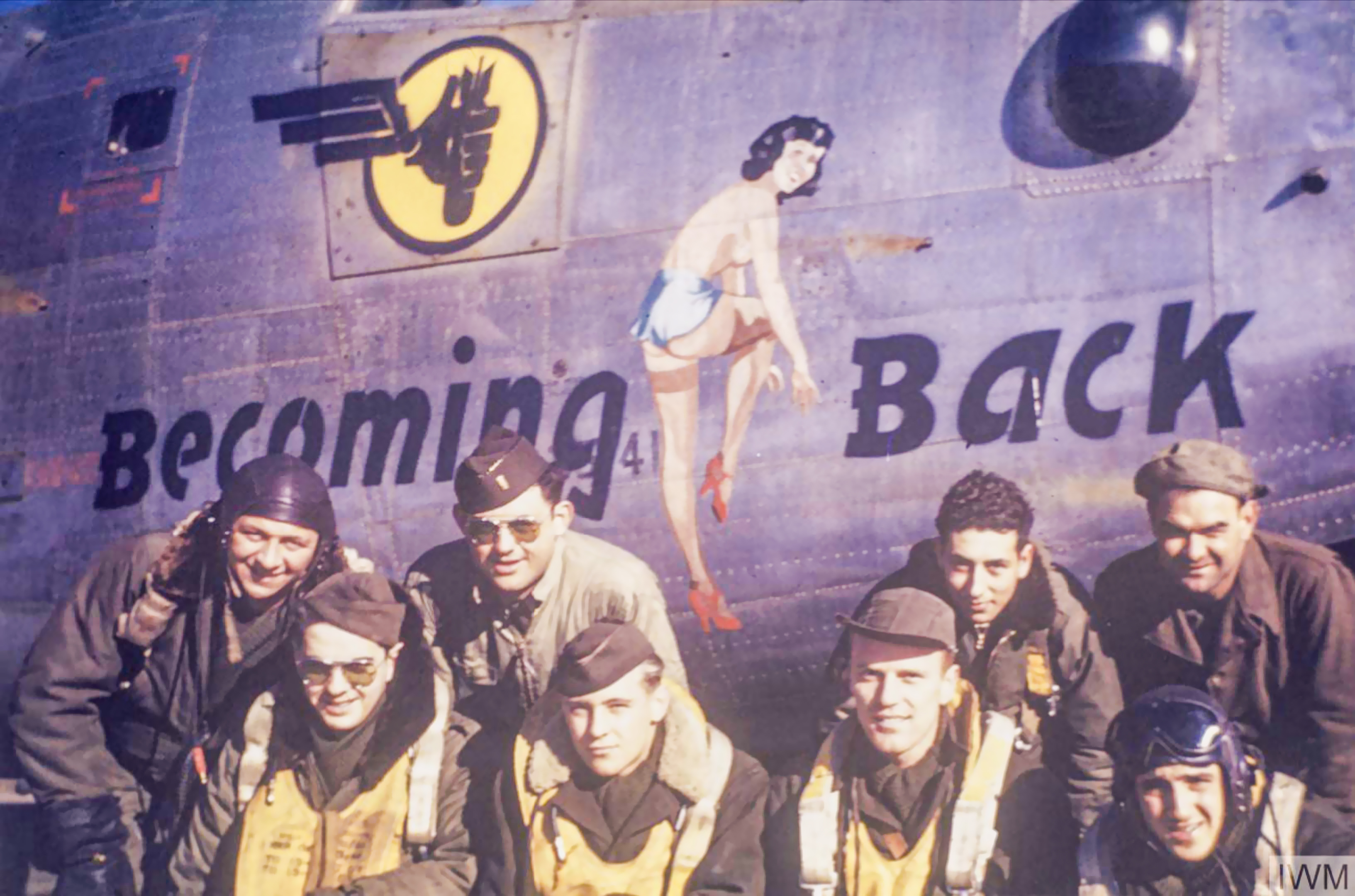 44-10575 B-24J Liberator 8AF 453BG735BS H6T Becoming Back with crew FRE6658
