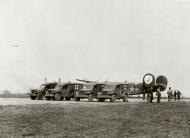 Asisbiz 41-28613 B-24H Liberator 8AF 453BG733BS F8W Maid of Fury with Dodge WC 54 ambulances England 16th Mar 1944 01