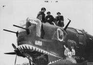 Asisbiz 42-52185 B-24H Liberator 8AF 453BG732BS E3D Little Joe nose art left side with crew FRE1873