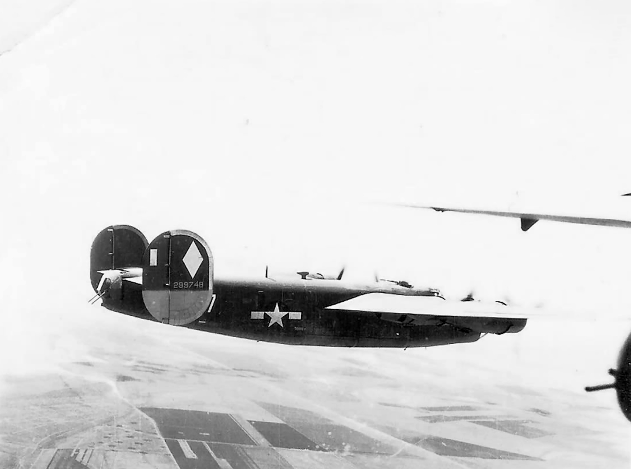 42-99748 B-24J Liberator 15AF 455BG740BS 7 Late Frate force landed at Dubendorf Switzerland 11INT 12th Sep 1944 returned 8th Oct 1945 01