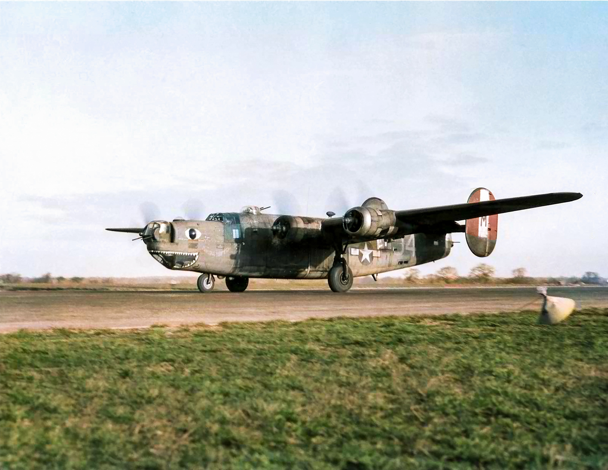 42-110163 B-24J Liberator 458BG753BS J4M Times a'Wastin' at Horsham 26th Feb 1945 01