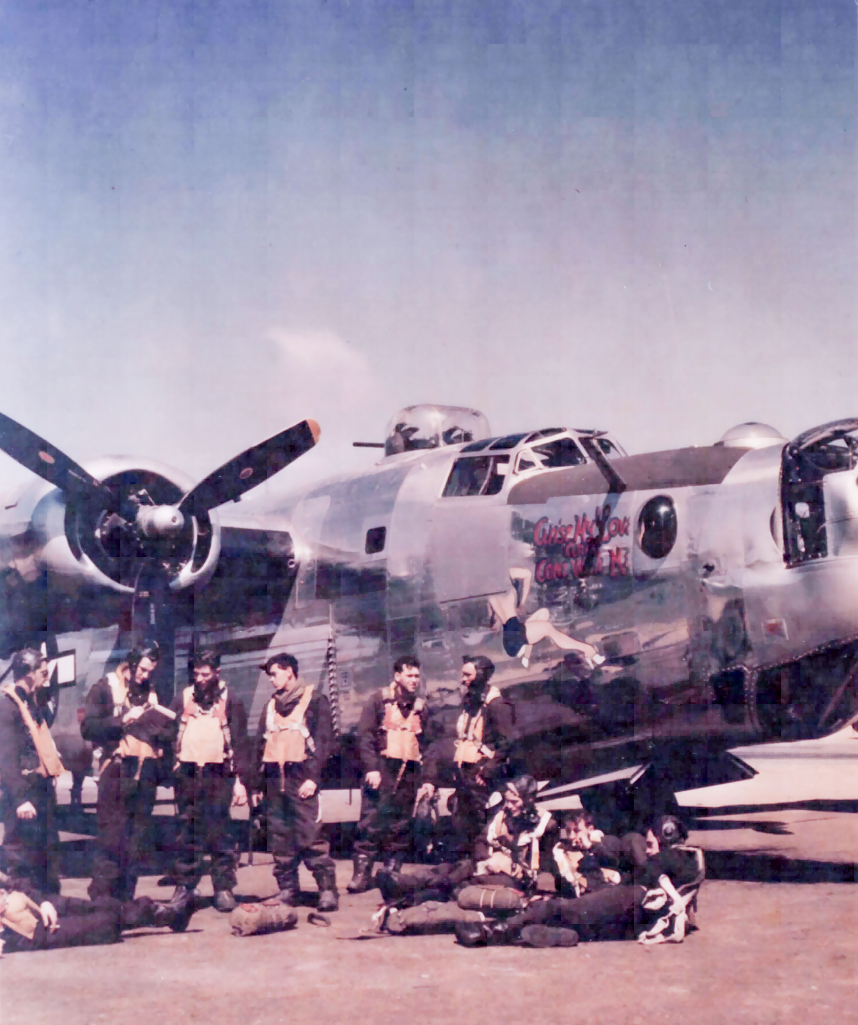 42-50768 B-24J Liberator 8AF 458BG754BS J4Y Arise My Love and Come With Me 5th Sep 1944 01