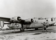 Asisbiz 42-51179 B-24H Liberator 8AF 458BG755BS J3P Dusty's Double Trouble guided onto the off ramp 1st Sep 1944 01