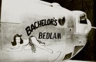 Asisbiz 44-40287 B-24J Liberator 8AF 458BG753BS J4L Bachelor's Bedlam nose art right side England 01