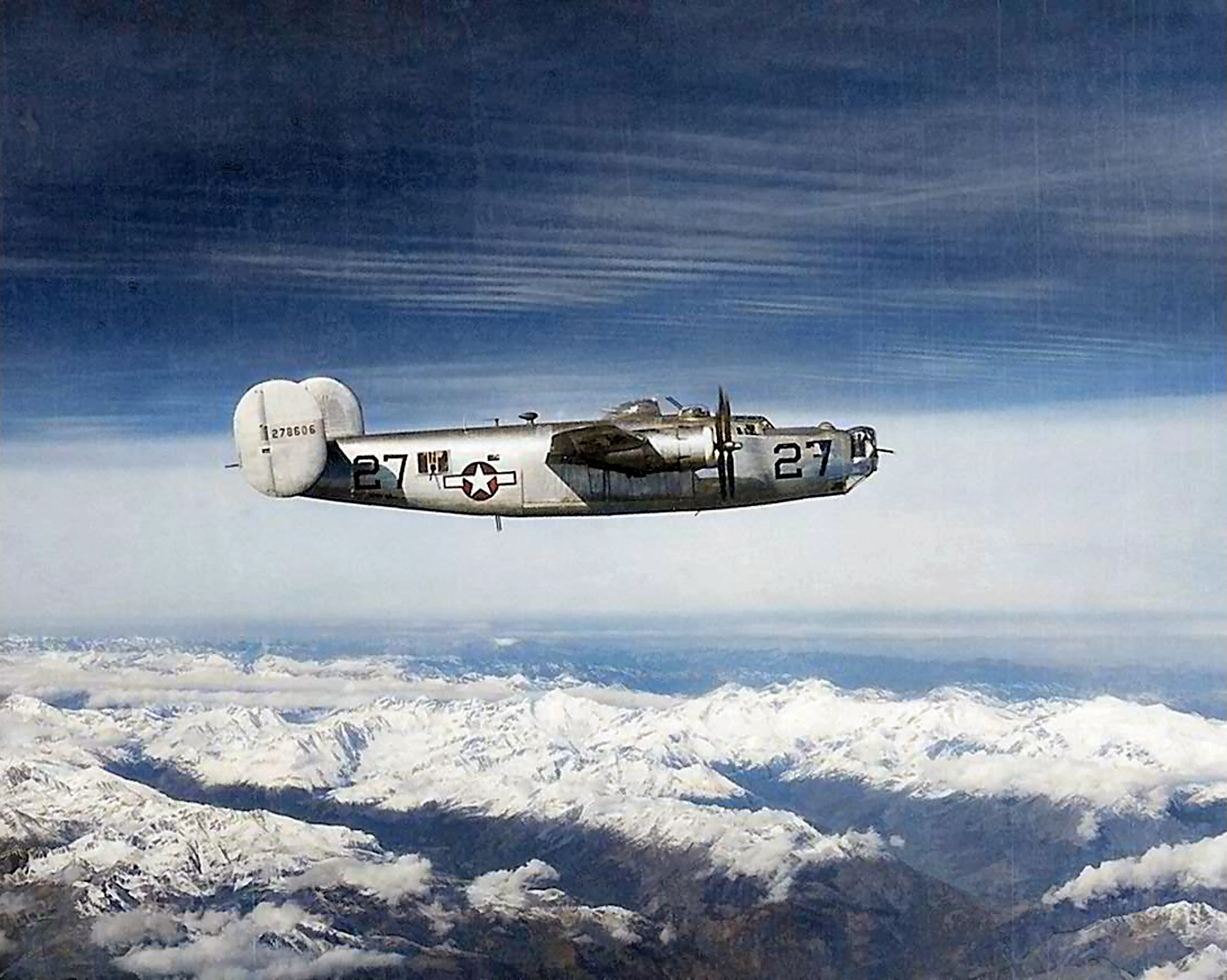 42-78606 B-24J Liberator 461BG765BS 27 Betty Jean lost on a mission to Oswiecim with the crew of William F Jackson MACR 10785 26th Dec 1944 01