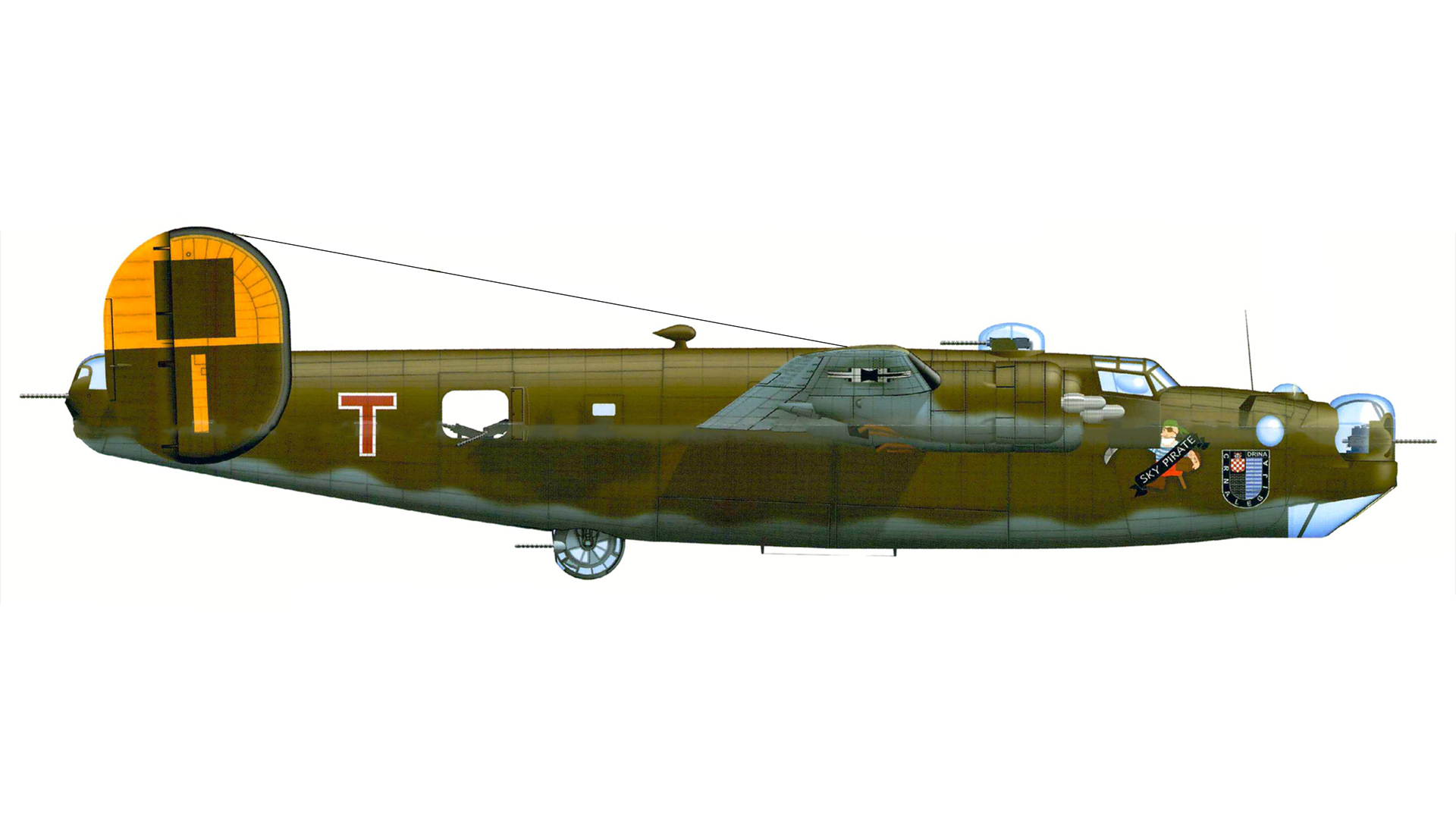 42-94751 B-24H Liberator 15AF 55BW 464BG776BS T Sky Pirate 13th Feb 1945 0A