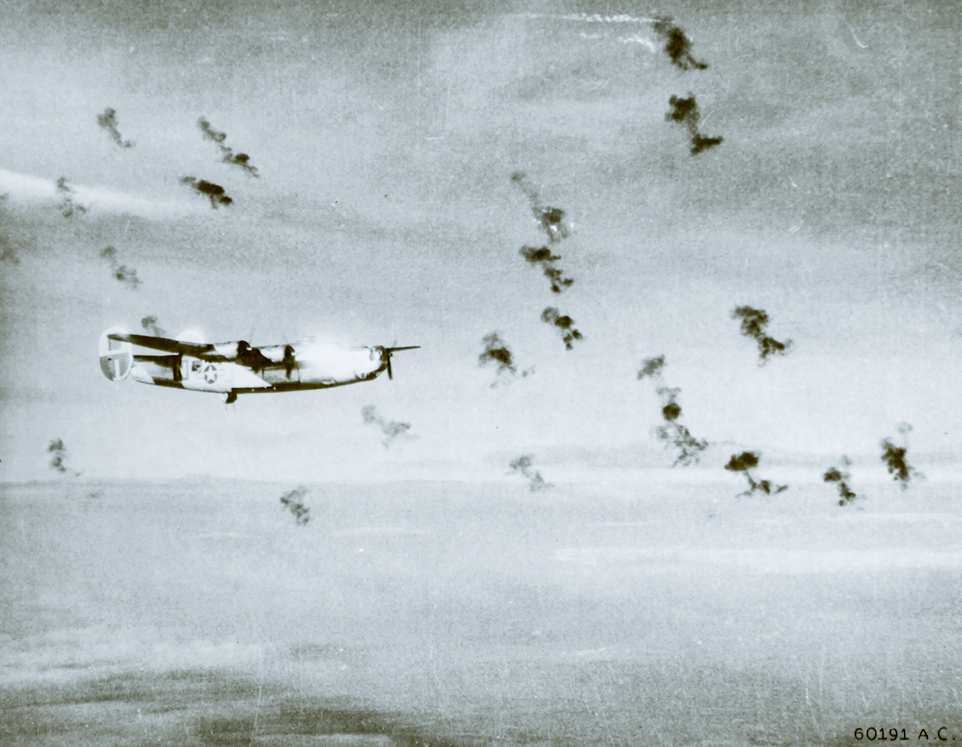 Consolidated B-24 Liberator 15AF 464BG over the drop zone Germany 8th Dec 1944 01