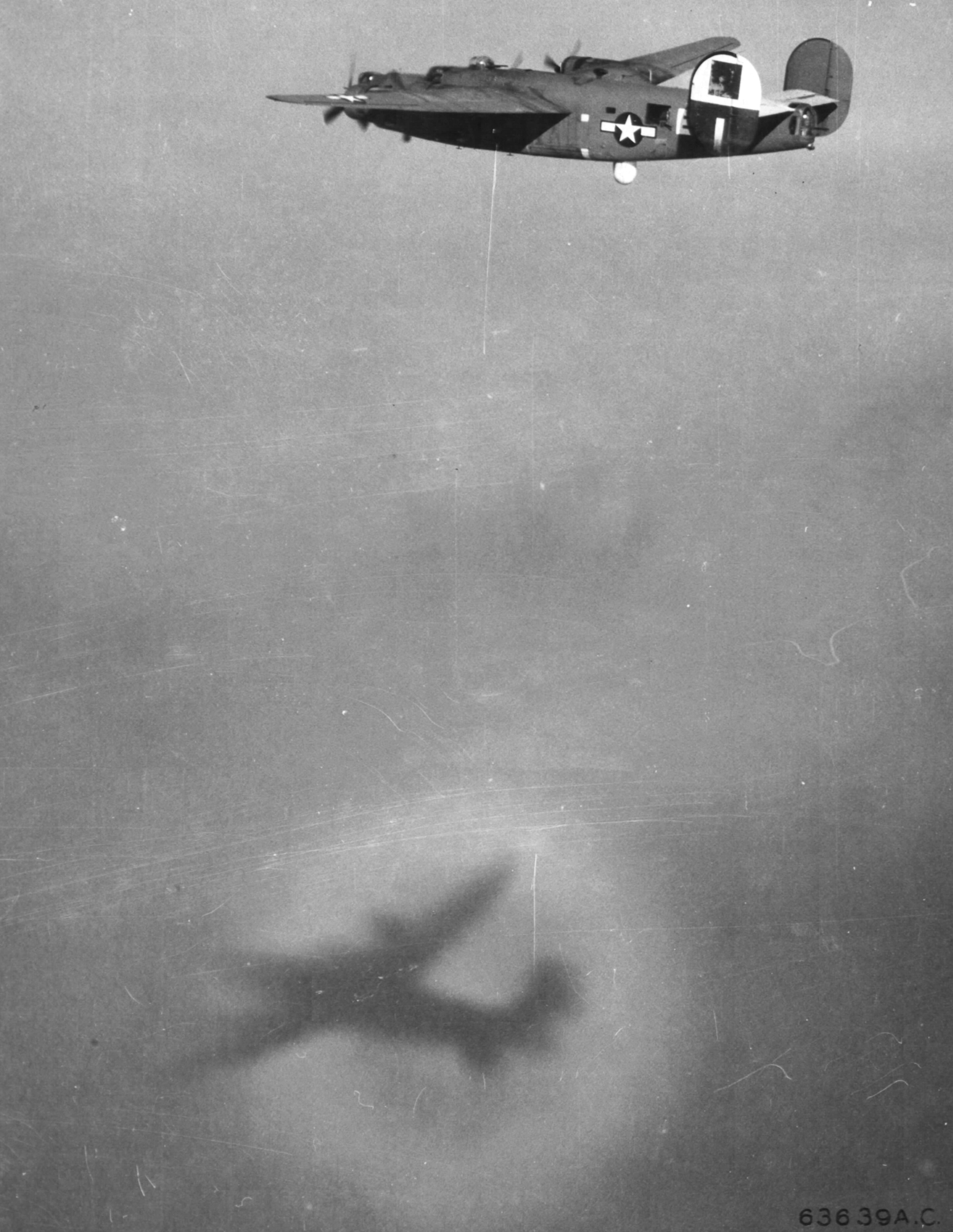 Consolidated B-24 Liberator 15AF 464BG radar equiped Mickey ship over Palmanova Italy Apr 1945 01