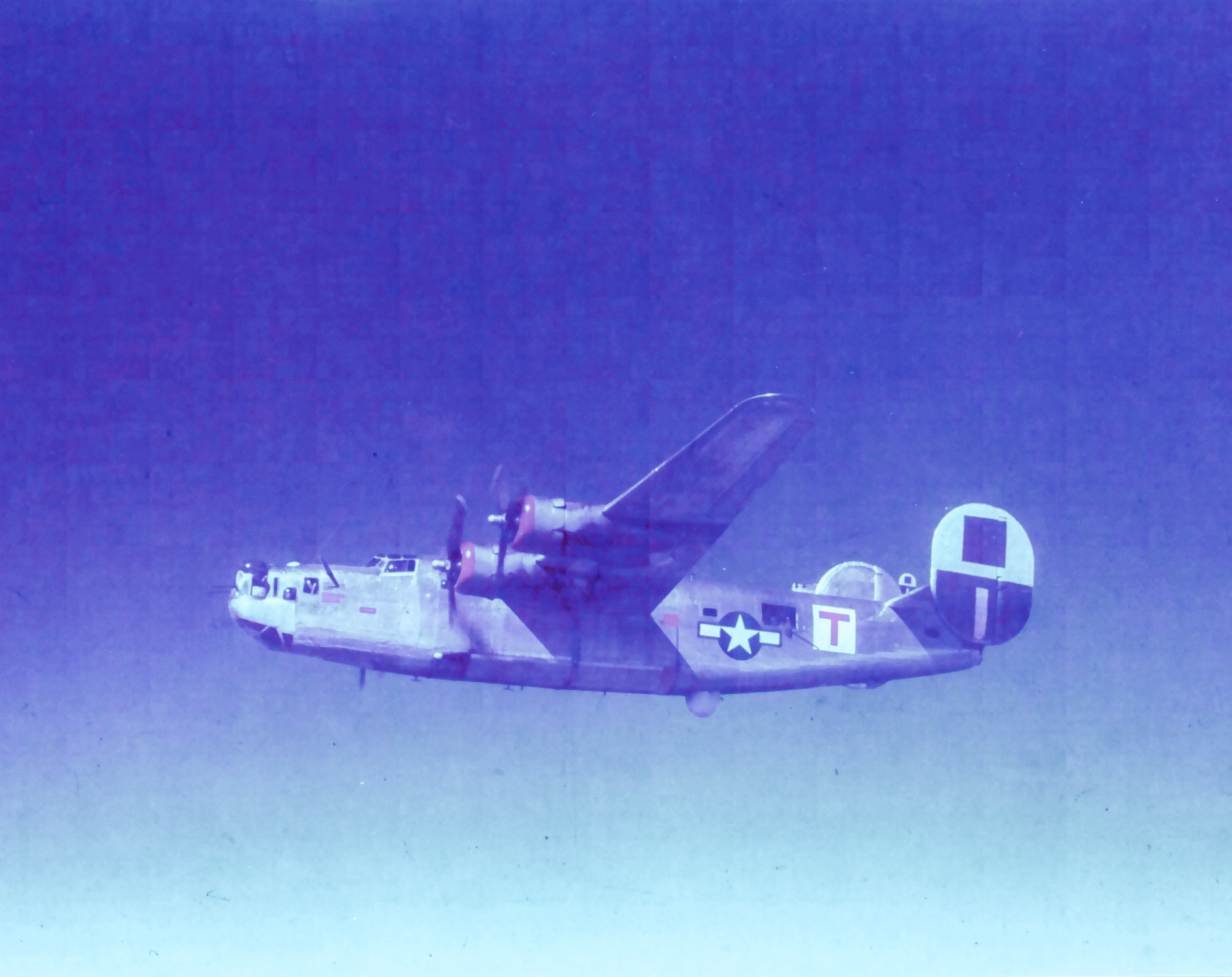Consolidated B-24 bomber 15AF 464BG enroute to Oswiecim Oil Refinery nr Auschwitz Krakow Poland 13th Sep 1944 02