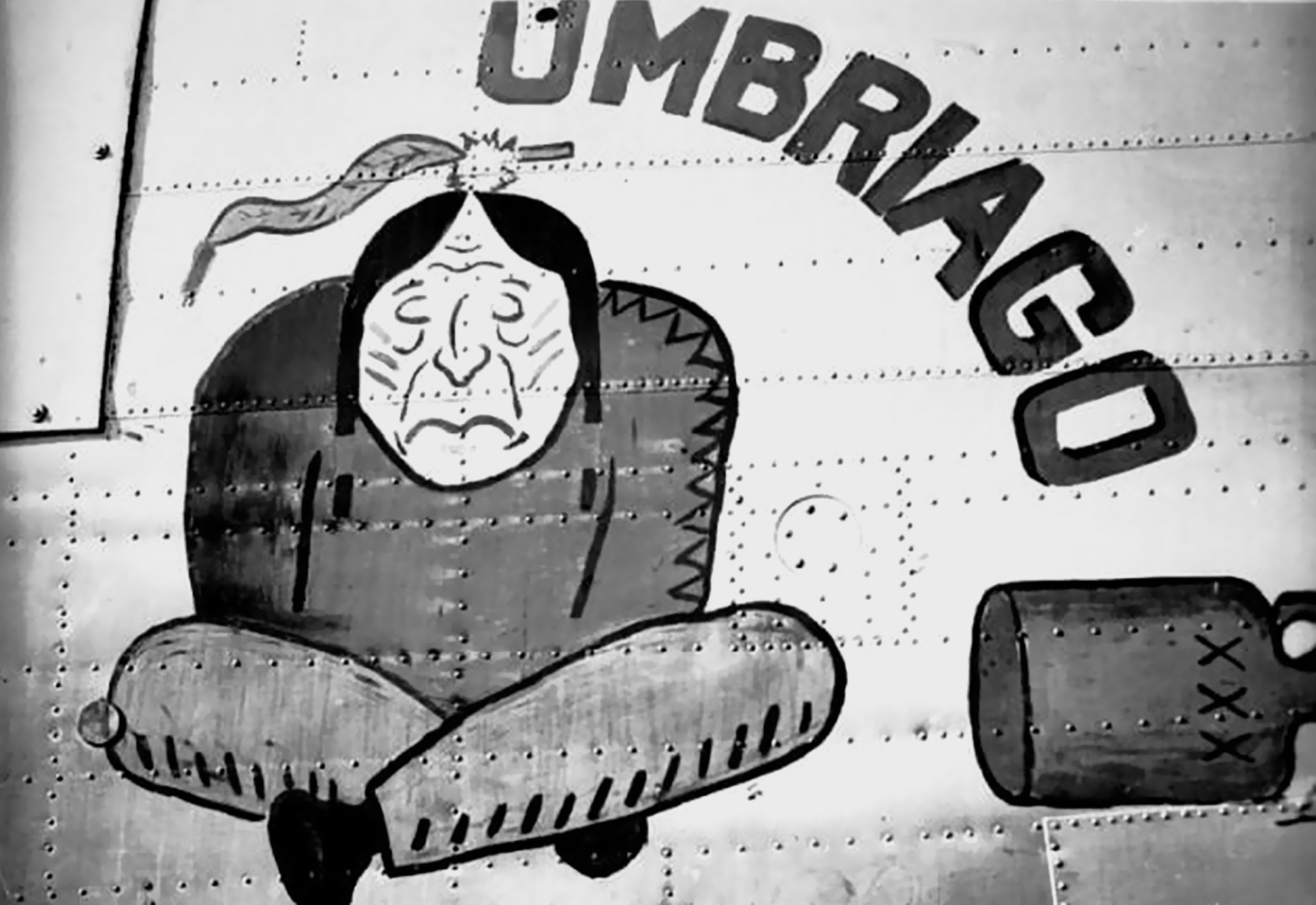 44-40068 B-24J Liberator 8AF 467BG788BS X7K Umbriago nose art right side 01