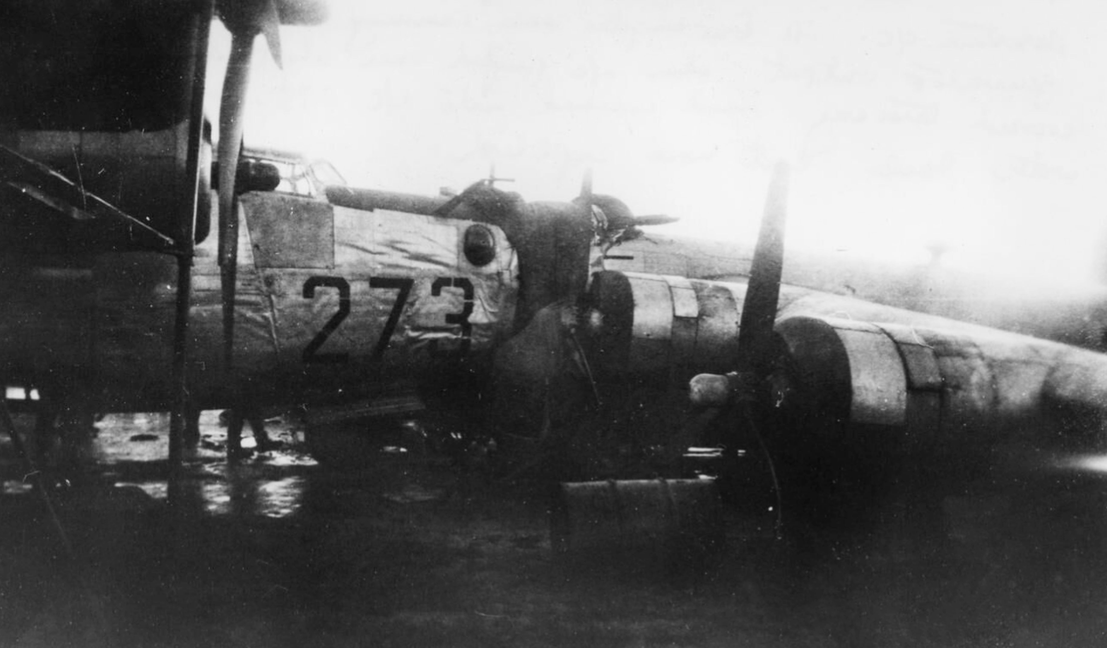 Target B-24 Liberators 467th Bomb Group after a ground collision FRE8473