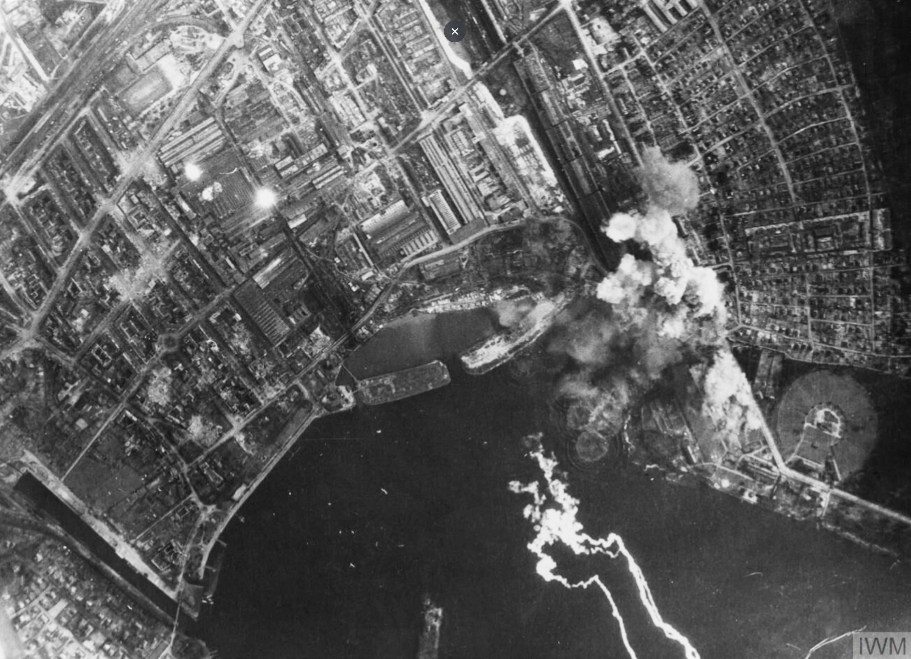 Target B-24 Liberators 467th Bomb Group dropping their bomb loads over the Berlin drop zone 18th Mar 1945 FRE8475