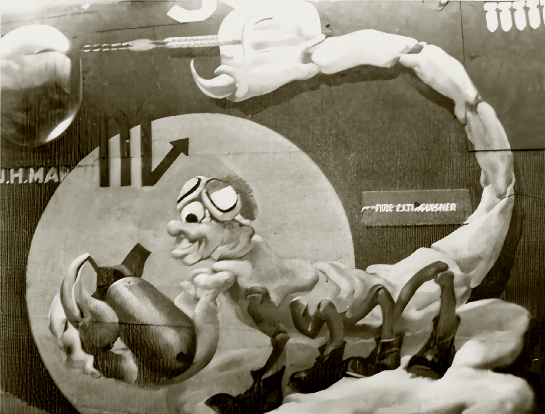 42-52762 B-24H Liberator 8AF 486BG834BS 2SJ Scorpio nose art left side Sudbury England 1944 01