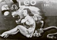 Asisbiz 41-29605 B-24H Liberator 8AF 486BG768BS 2SE Leo (second Leo) nose art left side Sudbury England 1944 01