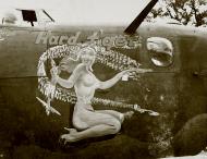 Asisbiz 42-52753 B-24H Liberator 8AF 486BG835BS H8F Hard t'get nose art right side Sudbury England 1944 01