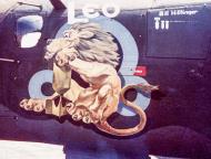 Asisbiz 42-52768 B-24H Liberator 8AF 486BG834BS 2SE Leo nose art left side Sudbury England 1944 01