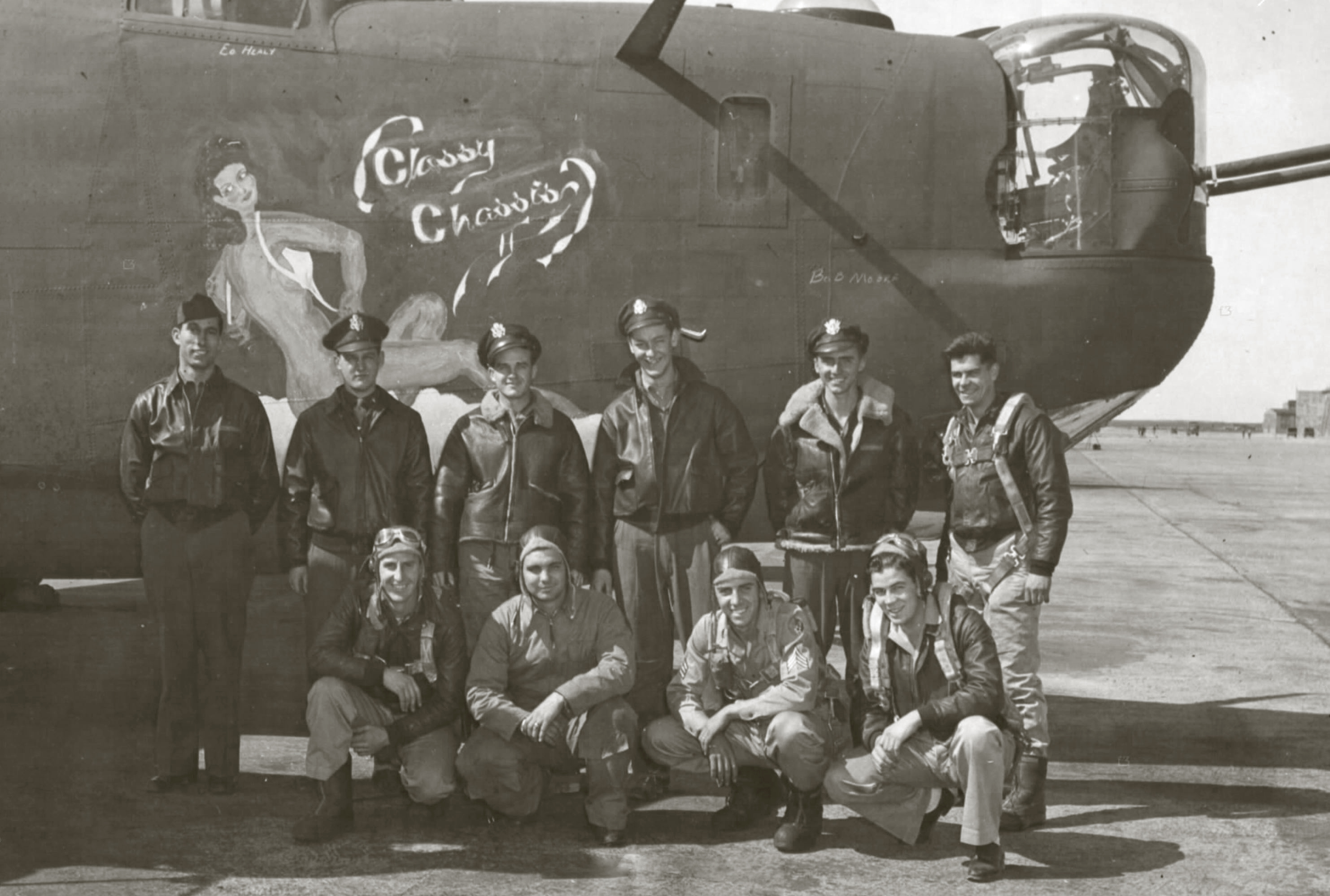 42-50291 B-24H Liberator 8AF 490BG849BS 3RP Classy Chassis Lt Borman with crew England 1944 01