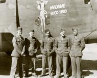 Asisbiz 42-50294 B-24H Liberator 8AF 490BG849BS W8H Madame Shoo Shoo with crew and nose art right side England 1944 01