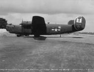 Asisbiz 42-94798 B-24H Liberator 8AF 490BG851BS S3D Miss Minookie battle damaged at Ashford airfield 30th June 1944 FRE8572