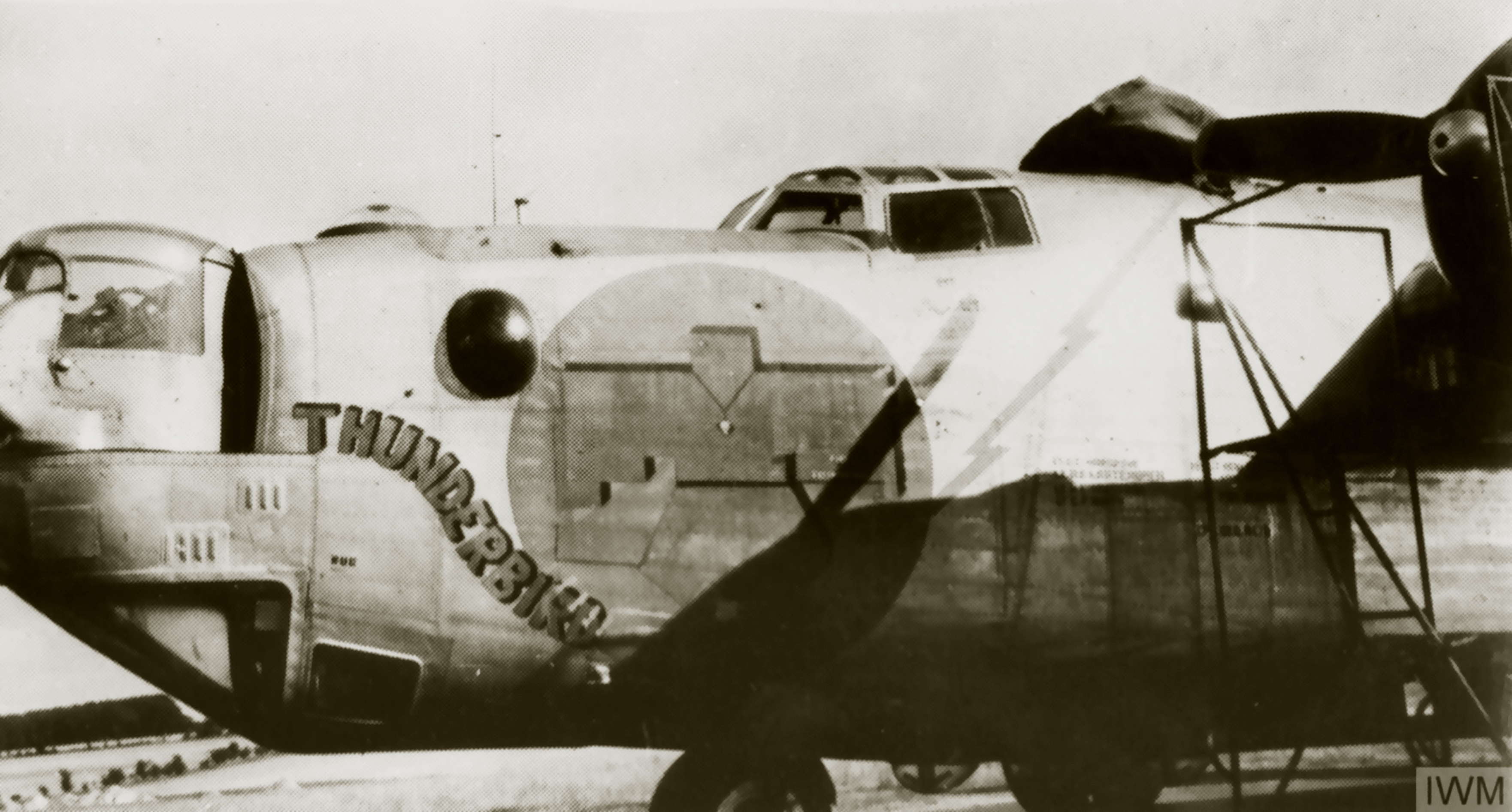 44-40238 B-24J Liberator 8AF 491BG852BS 3QQ Thunderbird nose art FRE9045