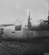 Asisbiz 42-50757 B-24J Liberator 8AF 491BG855BS V2X damaged by flak over Cologne landed nr Florrenes Belgium 17th Oct 1944 01