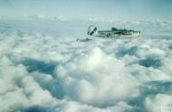 Asisbiz 44-10519 B-24J Liberator 8AF 491BG853BS T8G Unholy Virgin and T8J fly in formation FRE6871